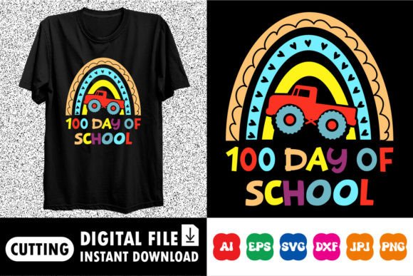 100 Days of School Shirt Design