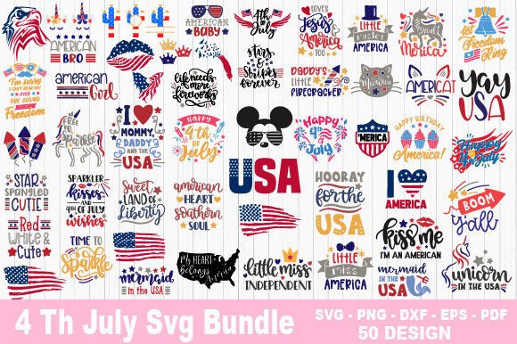 4th of July SVG Design Bundle PNG
