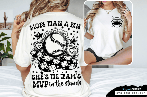 Baseball Mom Back Front SVG Design