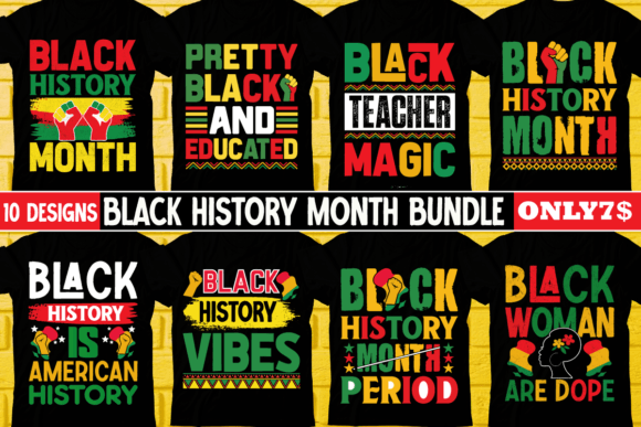 Black History Month T-shirt Design Bundle