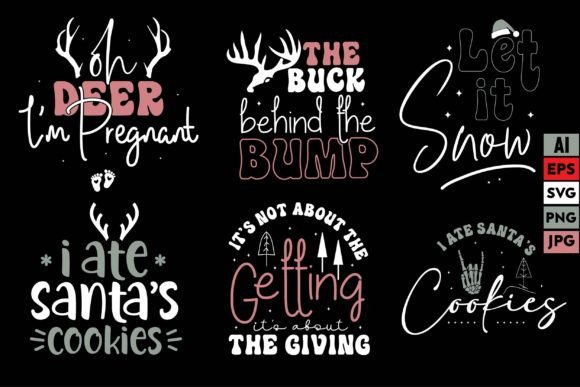 Christmas Bundle Design Svg: Graphics for T-Shirt Designs
