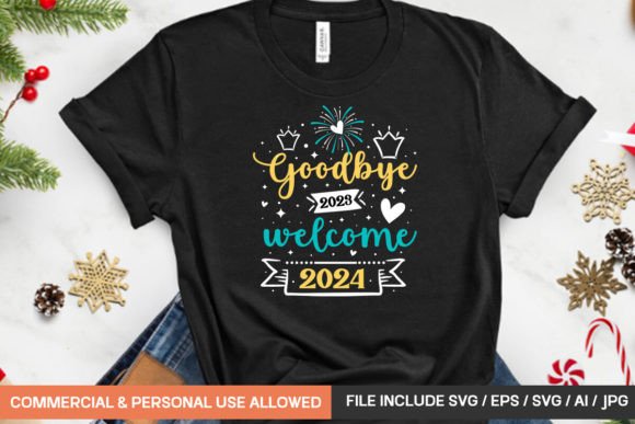Goodbye 2023 Welcome 2024 Svg Design