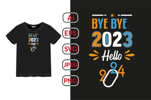 Happy New Year 2024 T-shirt Design