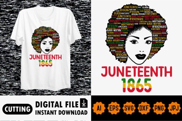Juneteenth 1865 Shirt Design Graphics