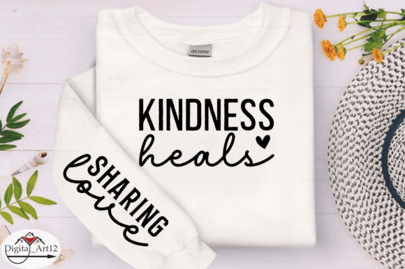 Kindness Heals Sleeve SVG Design for Graphics and T-Shirt Designs