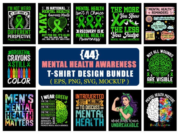 Mental Health T-Shirt Design Bundle