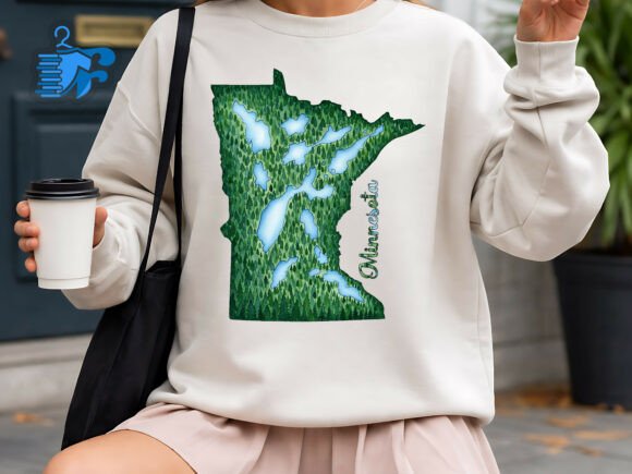 Minnesota Lakes Forest Shirt Design