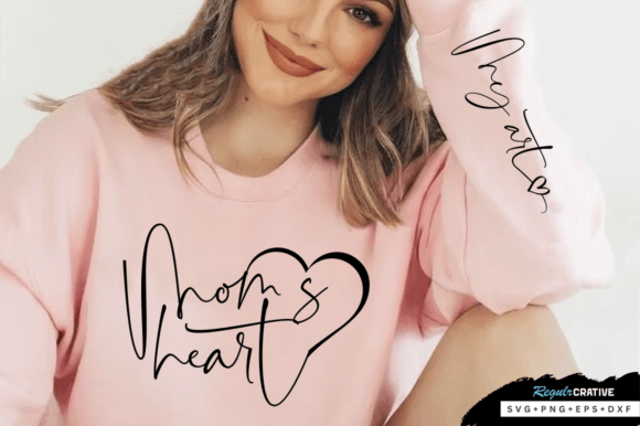 My Heart Sleeve SVG Mom Svg Design