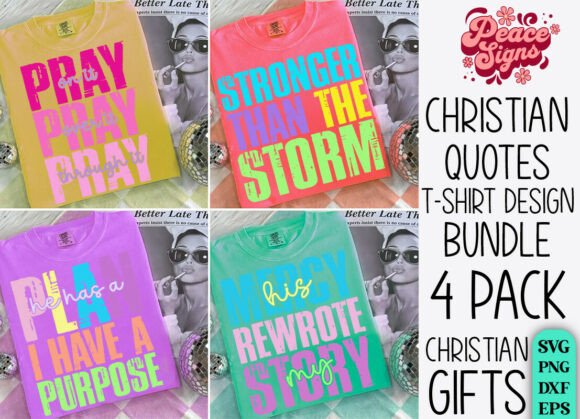 Preppy Religious SVG PNG Bundle Design