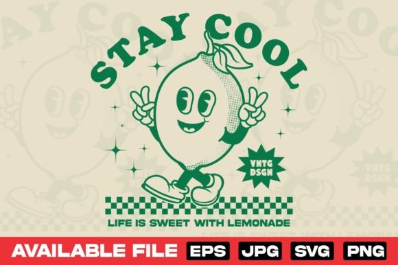 Retro Lemon Cartoon Character Design