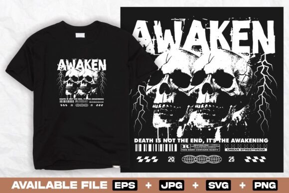 Skull Grunge T-Shirt Graphics