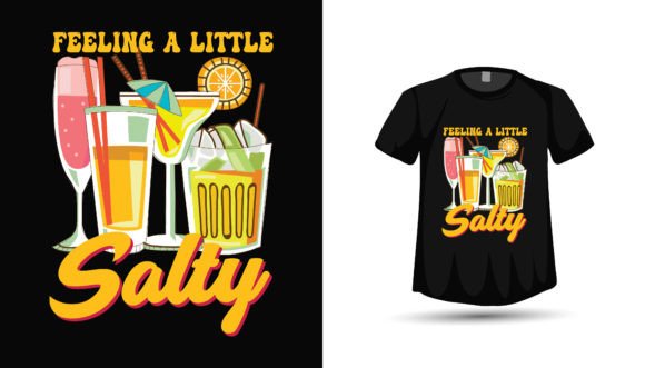 Summer Salty Drink Lover Tshirt Design Graphics