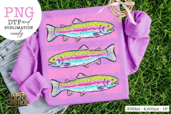 Trout PNG, Summer Lake Fish Shirt Design