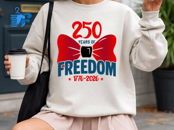 USA 250 Years Freedom Patriotic Design Graphics